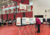 
			
				                                A voter cast their ballot at the Goshen High School polling location on Primary Election Day on March 19, 2024.
 
			
		