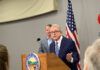 
			
				                                On May 6, 2024, Ohio Governor Mike DeWine, pictured at podium, Lt. Governor Jon Husted, and Ohio Department of Development Director Lydia Mihalik announced 21 new economic development projects to transform communities along Ohio’s Appalachian waterfront. Photo provided.
 
			
		